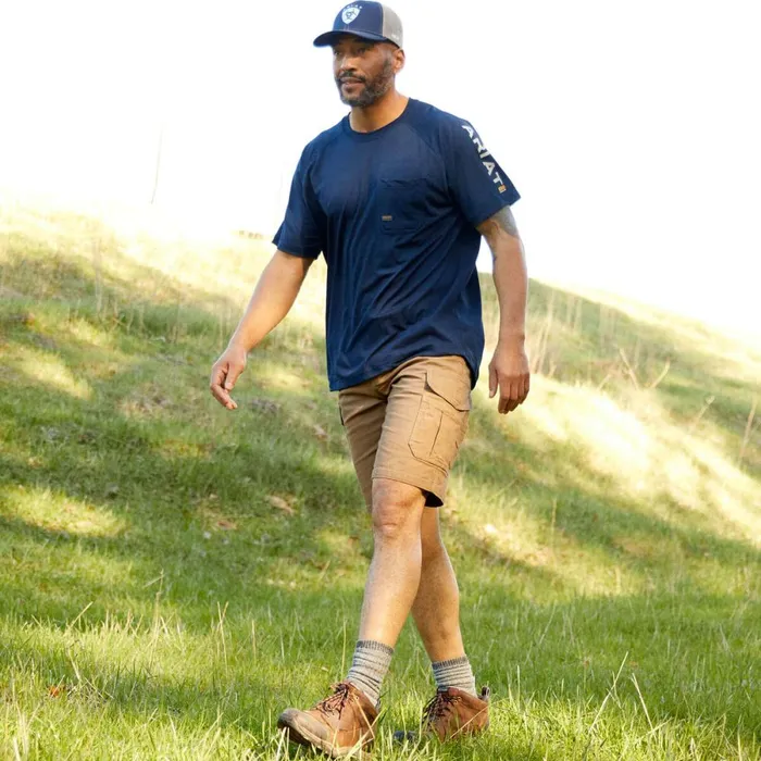 Rebar DuraStretch Made Tough Cargo 11034 Short Field Khaki Men Ariat Pants and Shorts Rebar DuraStretch Made Tough Cargo 11034 Short Field Khaki Men Ariat Pants and Shorts