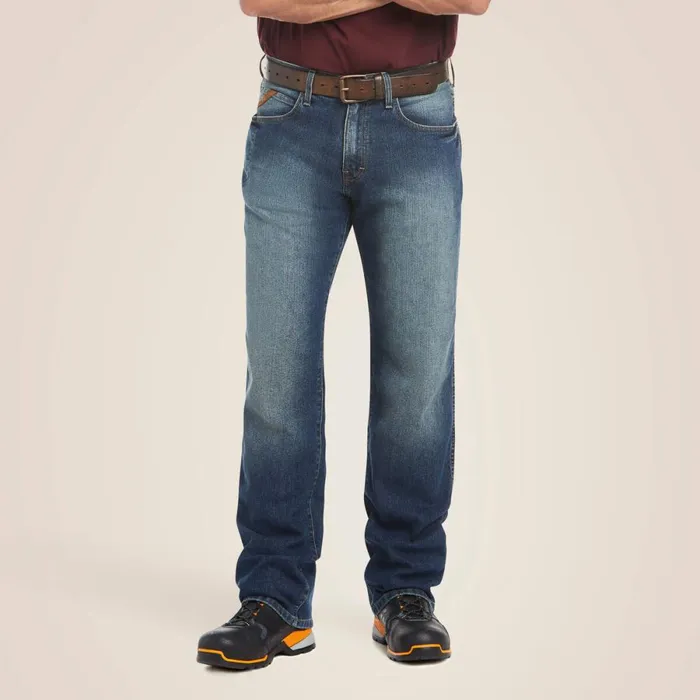 Rebar M3 Loose DuraStretch Basic Stackable Straight Leg Jean Sierra Men Ariat Denim
