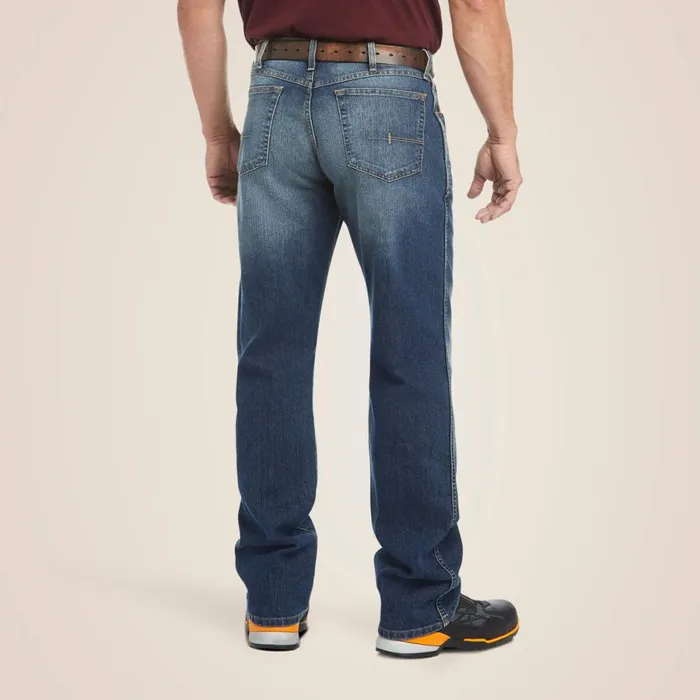 Rebar M3 Loose DuraStretch Basic Stackable Straight Leg Jean Sierra Men Ariat Denim Rebar M3 Loose DuraStretch Basic Stackable Straight Leg Jean Sierra Men Ariat Denim