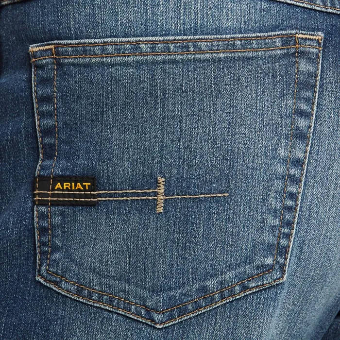 Rebar M3 Loose DuraStretch Basic Stackable Straight Leg Jean Sierra Men Ariat Denim Rebar M3 Loose DuraStretch Basic Stackable Straight Leg Jean Sierra Men Ariat Denim
