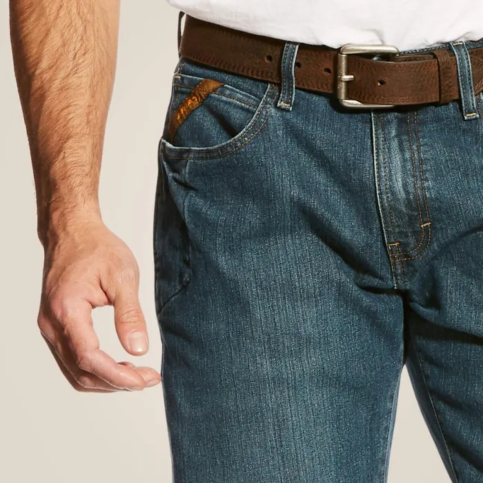 Rebar M4 Relaxed DuraStretch Basic Boot Cut Jean Carbine Men Ariat Denim Rebar M4 Relaxed DuraStretch Basic Boot Cut Jean Carbine Men Ariat Denim