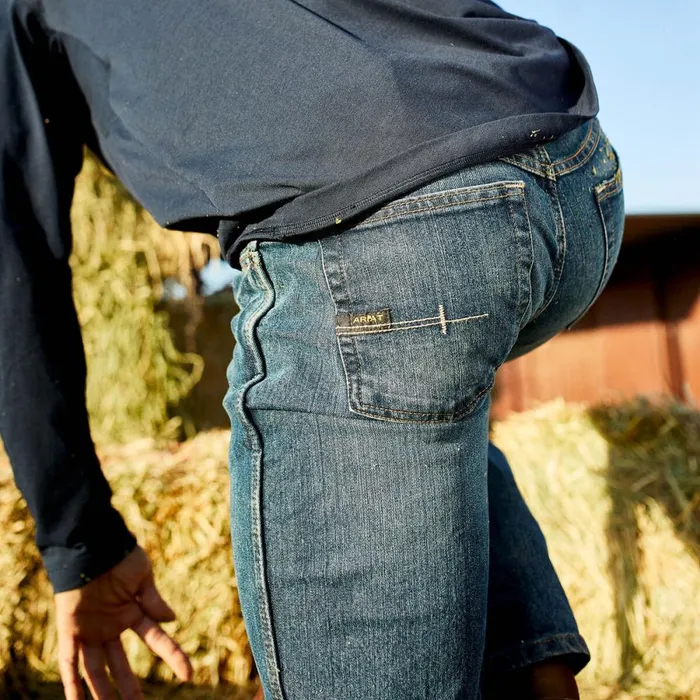 Rebar M4 Relaxed DuraStretch Basic Boot Cut Jean Carbine Men Ariat Denim Rebar M4 Relaxed DuraStretch Basic Boot Cut Jean Carbine Men Ariat Denim