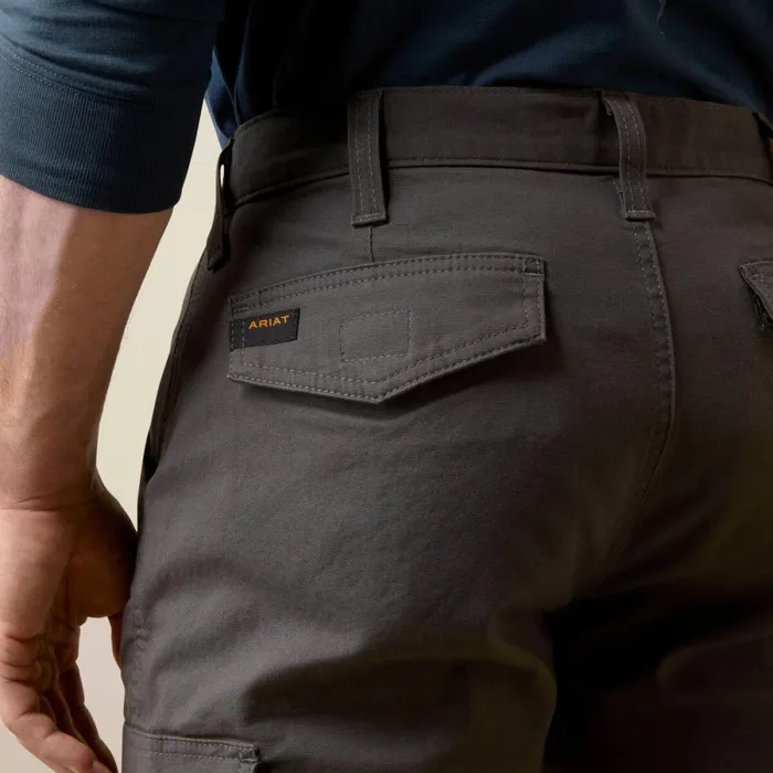 Rebar M4 Relaxed Made Tough Cargo Straight Pant Rebar Grey Men Ariat Pants and Shorts Rebar M4 Relaxed Made Tough Cargo Straight Pant Rebar Grey Men Ariat Pants and Shorts