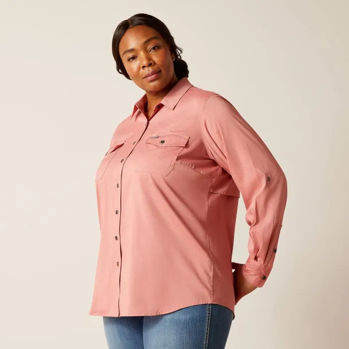 Rebar Made Tough VentTEK DuraStretch Work Shirt Jester Red Heather Women Ariat TShirts and Tops Rebar Made Tough VentTEK DuraStretch Work Shirt Jester Red Heather Women Ariat TShirts and Tops