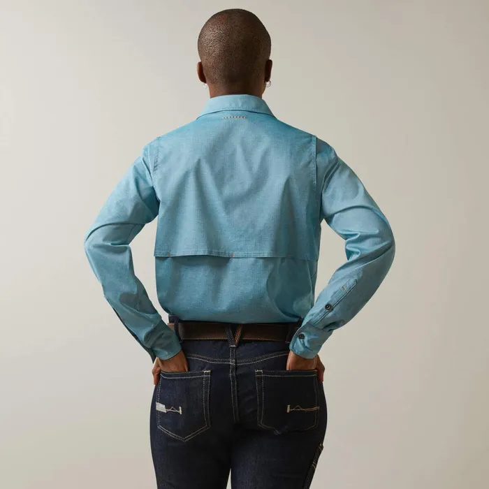 Rebar Made Tough VentTEK DuraStretch Work Shirt Larkspur Heather Women Ariat TShirts and Tops Rebar Made Tough VentTEK DuraStretch Work Shirt Larkspur Heather Women Ariat TShirts and Tops