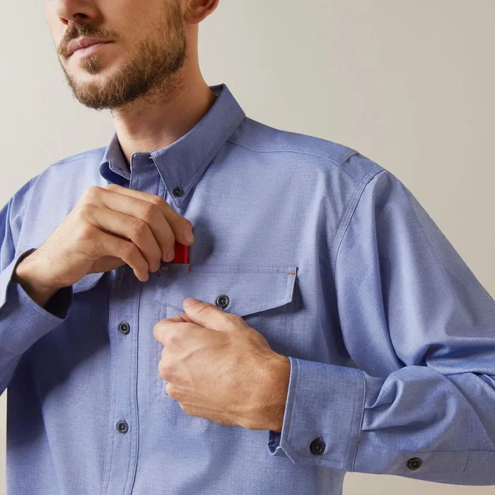 Rebar Made Tough VentTEK DuraStretch Work Shirt Surf Web Heather Men Ariat Button Down Shirts Rebar Made Tough VentTEK DuraStretch Work Shirt Surf Web Heather Men Ariat Button Down Shirts