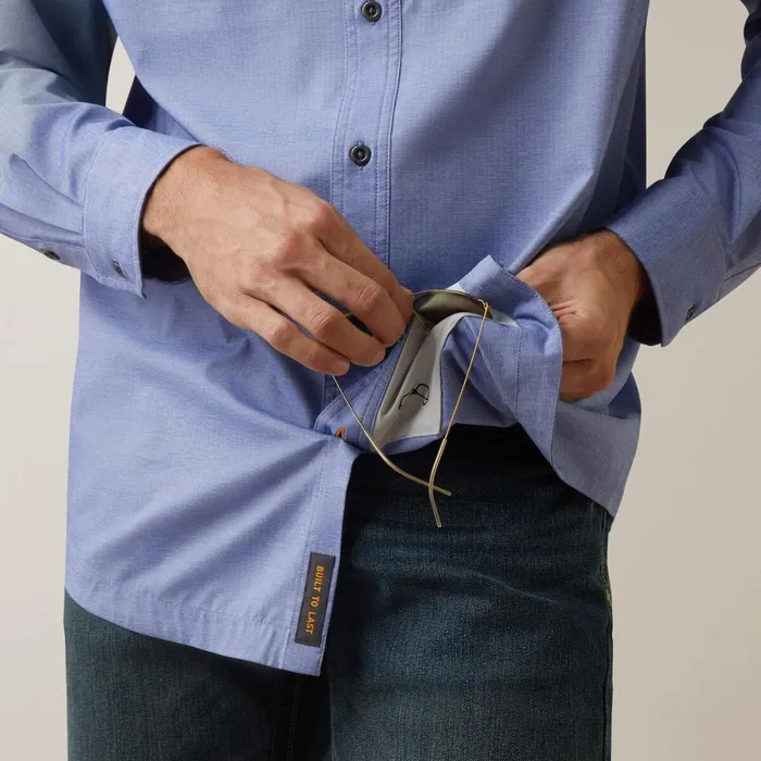 Rebar Made Tough VentTEK DuraStretch Work Shirt Surf Web Heather Men Ariat Button Down Shirts Rebar Made Tough VentTEK DuraStretch Work Shirt Surf Web Heather Men Ariat Button Down Shirts