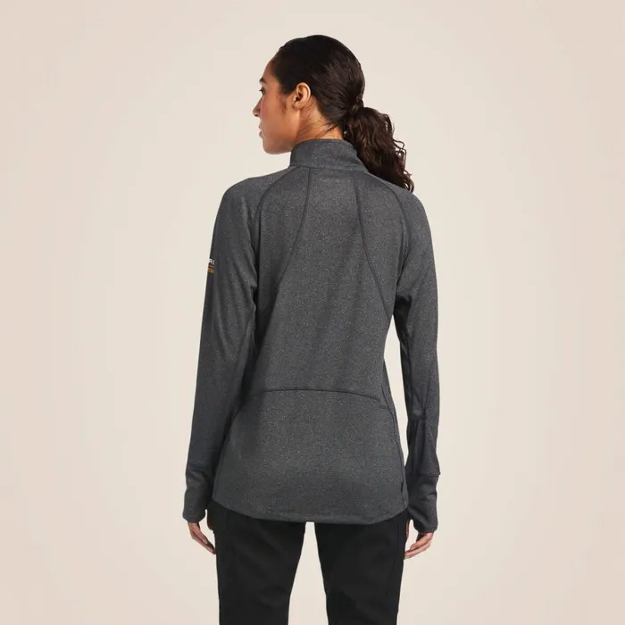 Rebar Polartec Elite Zip Baselayer Charcoal Heather Women Ariat TShirts and Tops