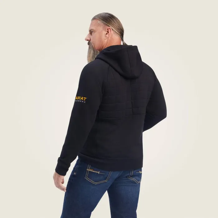 Rebar Regulator Full Zip Hoodie Black Men Ariat Sweatshirts and Hoodies