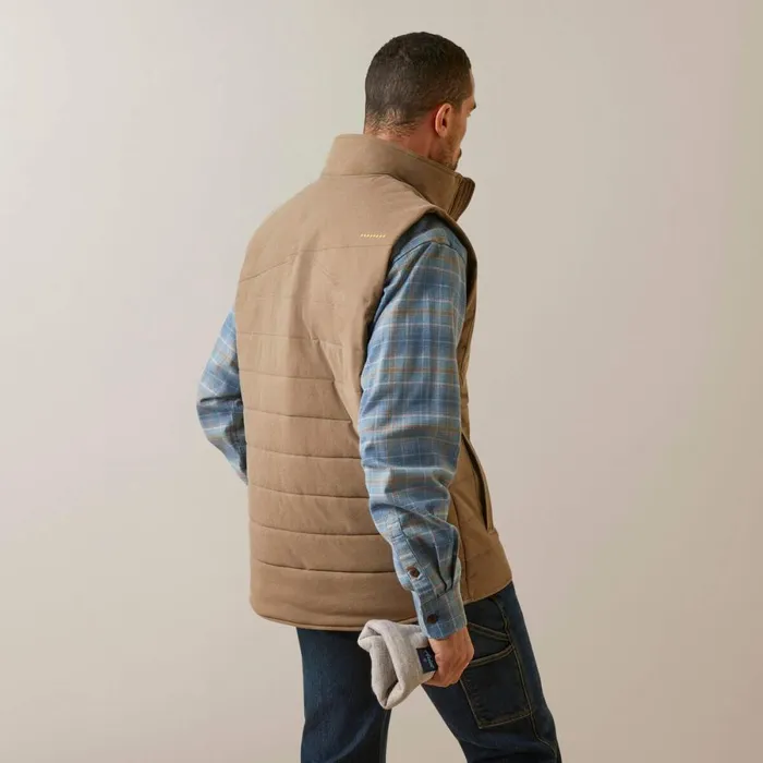 Rebar Valiant Stretch Canvas Water Resistant Insulated Vest Rebar Khaki Heather Men Ariat Jackets and Vests Rebar Valiant Stretch Canvas Water Resistant Insulated Vest Rebar Khaki Heather Men Ariat Jackets and Vests