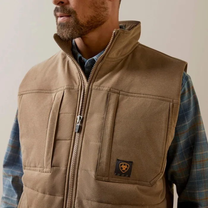 Rebar Valiant Stretch Canvas Water Resistant Insulated Vest Rebar Khaki Heather Men Ariat Jackets and Vests Rebar Valiant Stretch Canvas Water Resistant Insulated Vest Rebar Khaki Heather Men Ariat Jackets and Vests