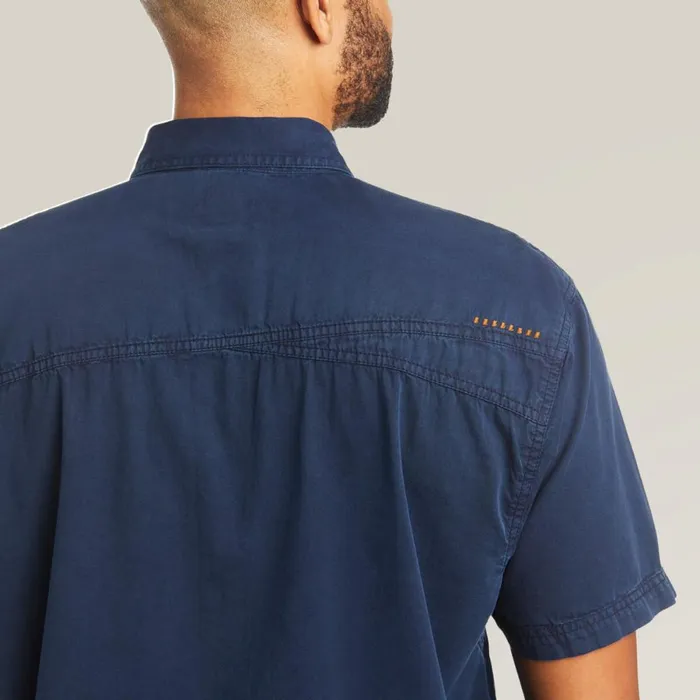 Rebar Washed Twill Work Shirt Navy Men Ariat Button Down Shirts Rebar Washed Twill Work Shirt Navy Men Ariat Button Down Shirts