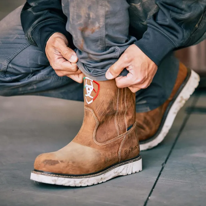 Rebar Wedge Orgullo Mexicano Waterproof Work Boot Aged Honey Men Ariat Western Boots Rebar Wedge Orgullo Mexicano Waterproof Work Boot Aged Honey Men Ariat Western Boots