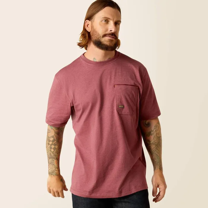 Rebar Workman American Scream Burgundy Heather Men Ariat TShirts and Polos Rebar Workman American Scream Burgundy Heather Men Ariat TShirts and Polos