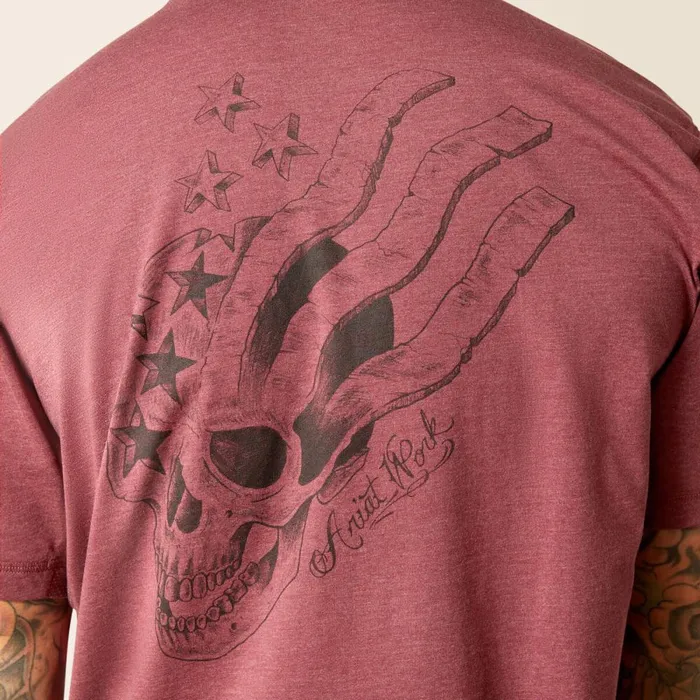Rebar Workman American Scream Burgundy Heather Men Ariat TShirts and Polos Rebar Workman American Scream Burgundy Heather Men Ariat TShirts and Polos