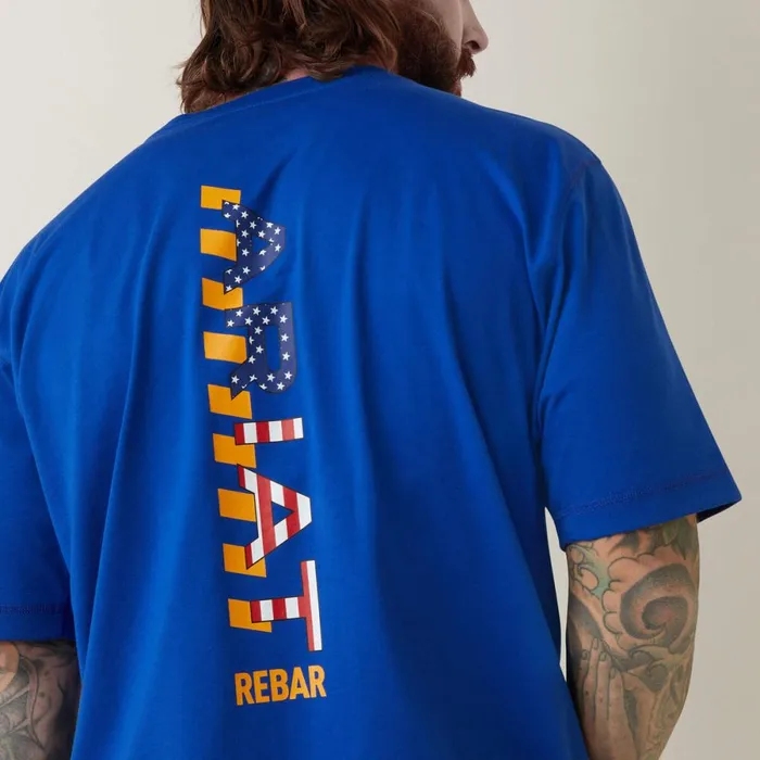 Rebar Workman Logo TShirt Royal Blue usa Men Ariat TShirts and Polos Rebar Workman Logo TShirt Royal Blue usa Men Ariat TShirts and Polos