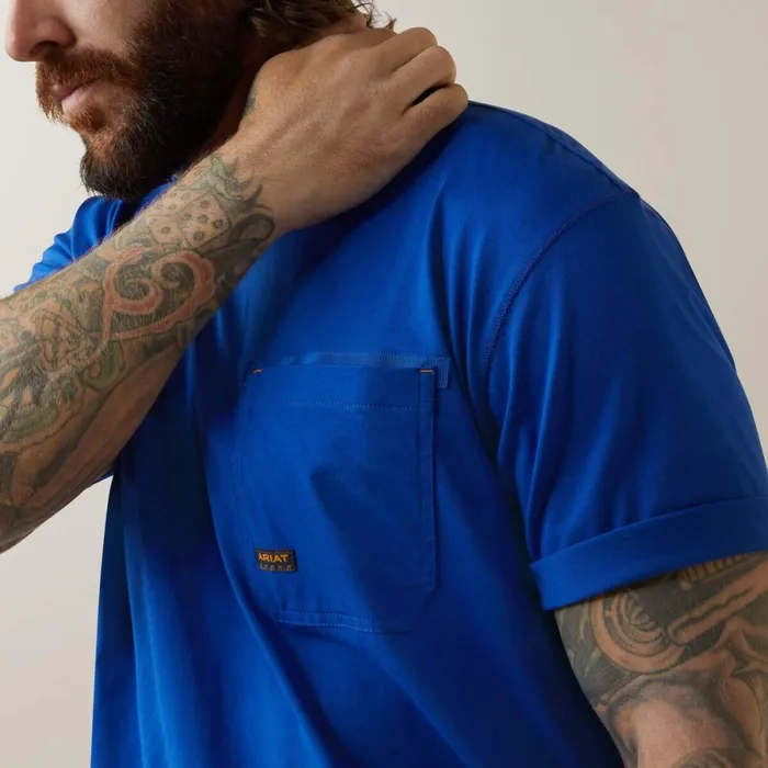 Rebar Workman Logo TShirt Royal Blue usa Men Ariat TShirts and Polos Rebar Workman Logo TShirt Royal Blue usa Men Ariat TShirts and Polos