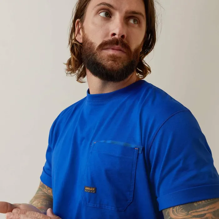 Rebar Workman Logo TShirt Royal Blue usa Men Ariat TShirts and Polos Rebar Workman Logo TShirt Royal Blue usa Men Ariat TShirts and Polos