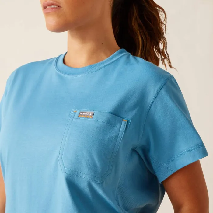 Rebar Workman Tool Flag TShirt Cendre Blue Women Ariat TShirts and Tops Rebar Workman Tool Flag TShirt Cendre Blue Women Ariat TShirts and Tops