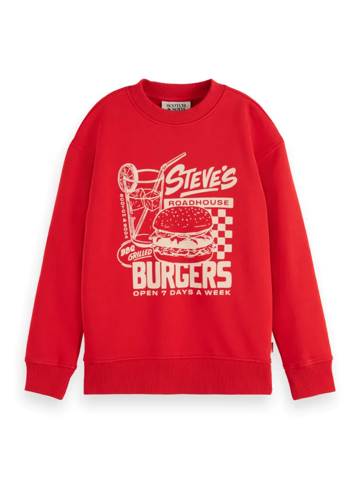 REGULARFIT ARTWORK CREWNECK Love Letter Kids Scotch and Soda Sweatshirts and Hoodies