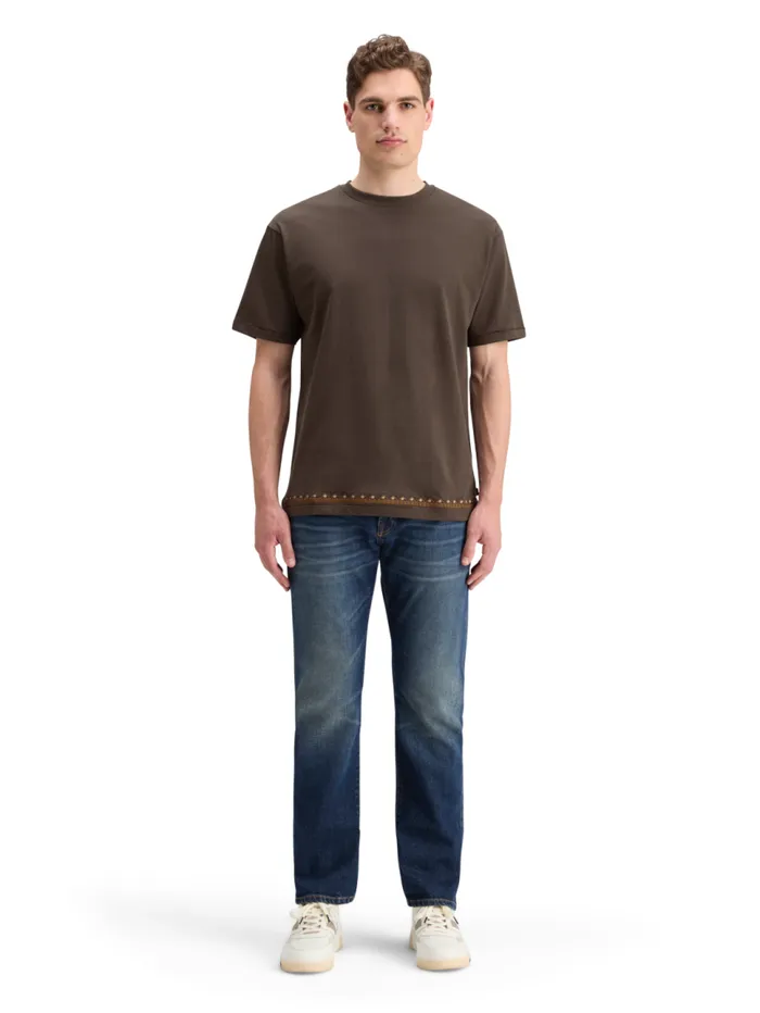 RELAXED FIT EMBROIDERY TSHIRT Coffee Men Scotch and Soda TShirts and Polo Shirts