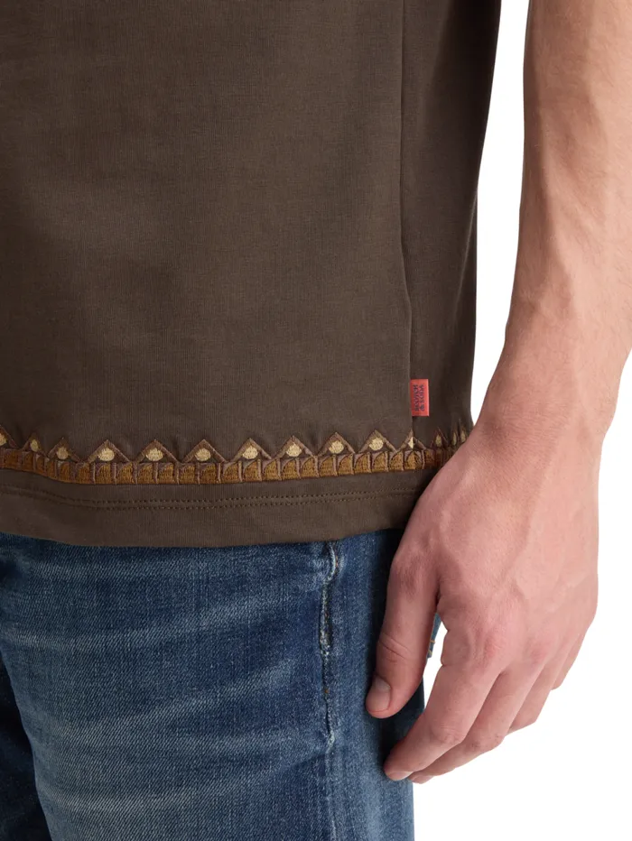 RELAXED FIT EMBROIDERY TSHIRT Coffee Men Scotch and Soda TShirts and Polo Shirts RELAXED FIT EMBROIDERY TSHIRT Coffee Men Scotch and Soda TShirts and Polo Shirts