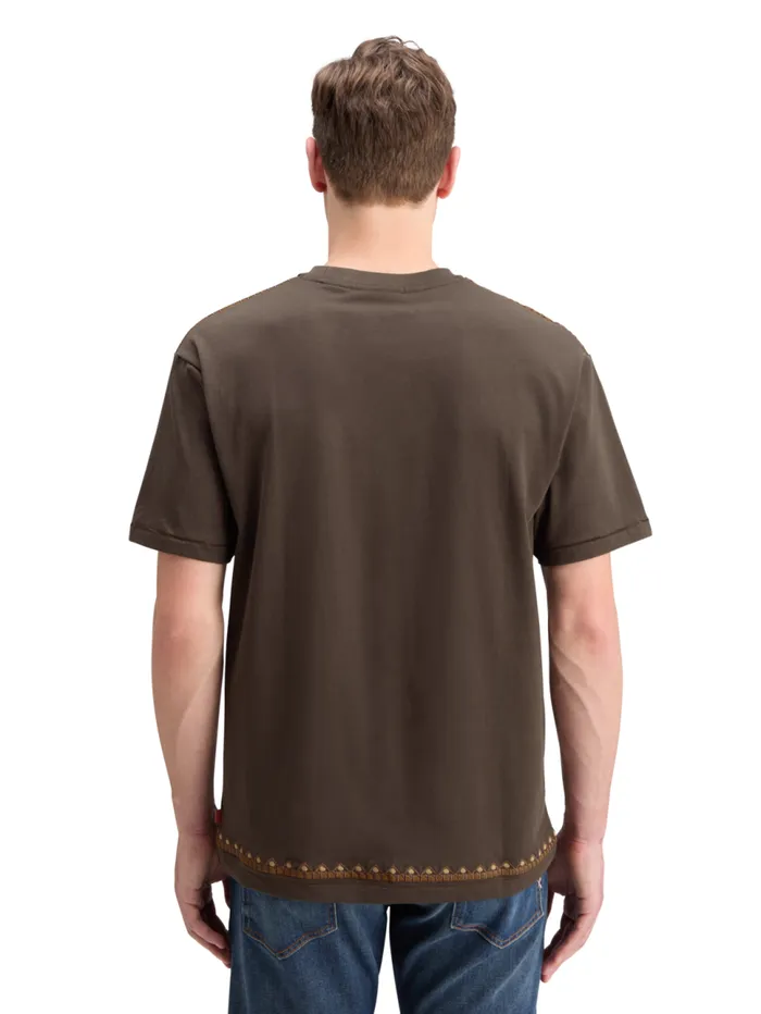 RELAXED FIT EMBROIDERY TSHIRT Coffee Men Scotch and Soda TShirts and Polo Shirts RELAXED FIT EMBROIDERY TSHIRT Coffee Men Scotch and Soda TShirts and Polo Shirts
