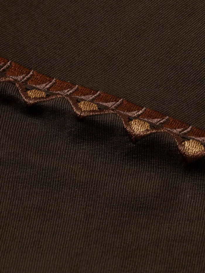 RELAXED FIT EMBROIDERY TSHIRT Coffee Men Scotch and Soda TShirts and Polo Shirts RELAXED FIT EMBROIDERY TSHIRT Coffee Men Scotch and Soda TShirts and Polo Shirts