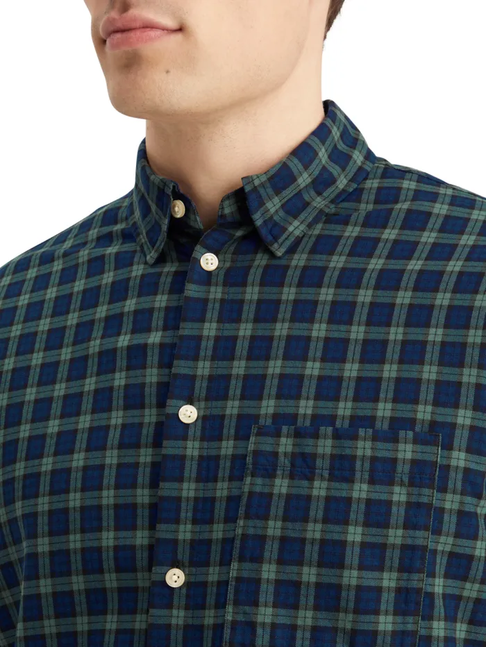 Relaxed Fit Lightweight Flannel Check Shirt Green Check Men Scotch and Soda Shirts Relaxed Fit Lightweight Flannel Check Shirt Green Check Men Scotch and Soda Shirts