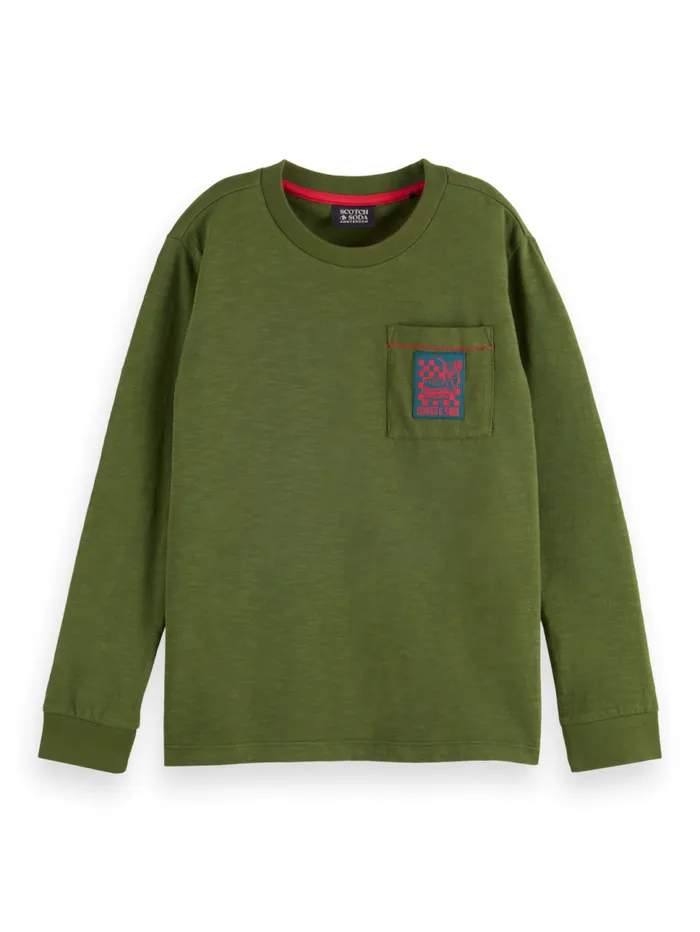RELAXEDFIT LONGSLEEVED TSHIRT Military Kids Scotch and Soda TShirts