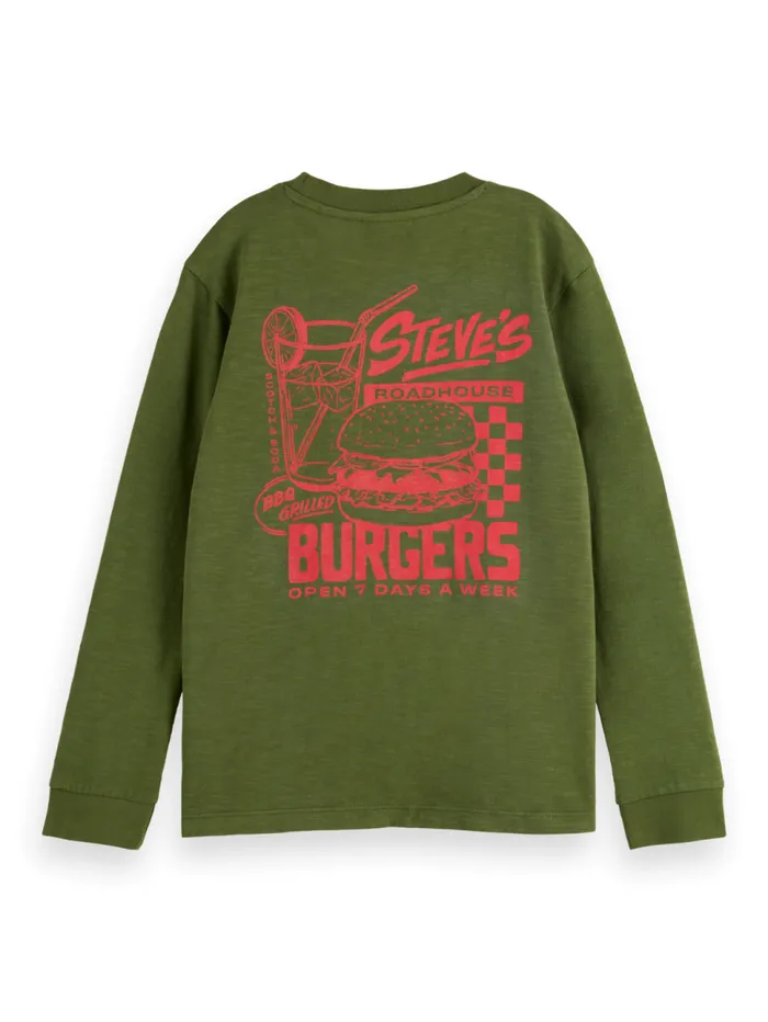 RELAXEDFIT LONGSLEEVED TSHIRT Military Kids Scotch and Soda TShirts