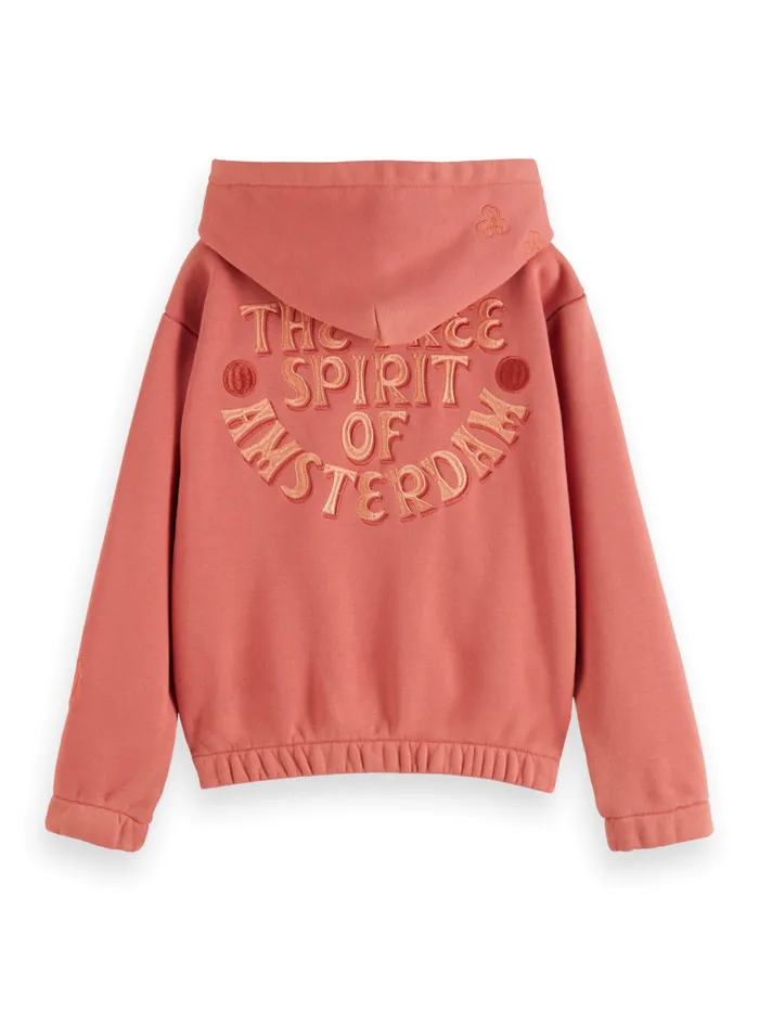 RELAXEDFIT ZIPTHROUGH HOODIE WITH EMBROIDERED ARTWORKS Negroni Kids Scotch and Soda Sweatshirts and Hoodies RELAXEDFIT ZIPTHROUGH HOODIE WITH EMBROIDERED ARTWORKS Negroni Kids Scotch and Soda Sweatshirts and Hoodies