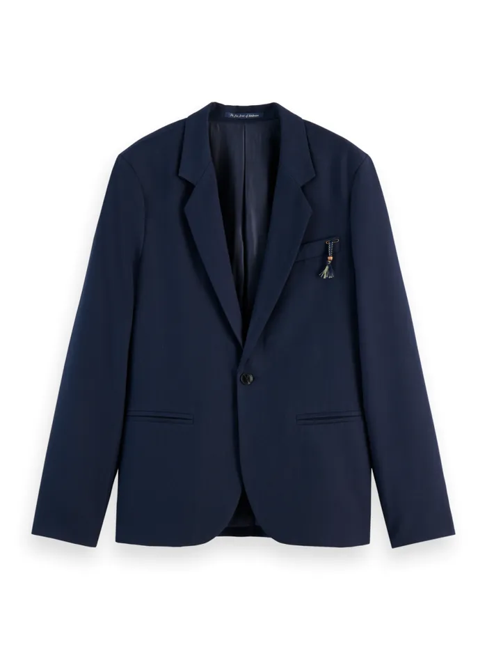 RELAXED WOOLBLEND SINGLEBUTTON BLAZER Night Men Scotch and Soda Blazers and Waistcoats