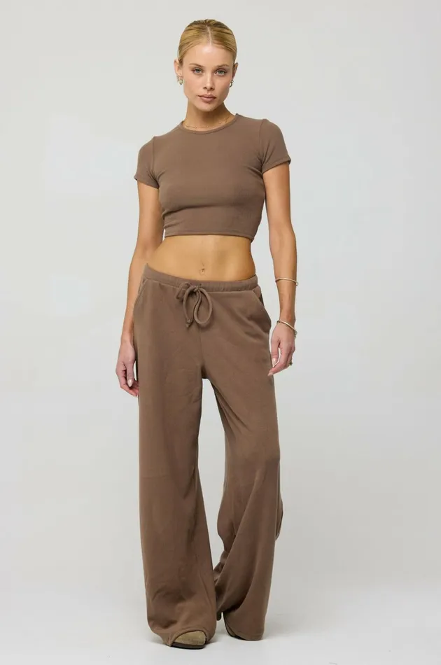 RESA Lounge Baby Tee Rib In Chai 8211 Women