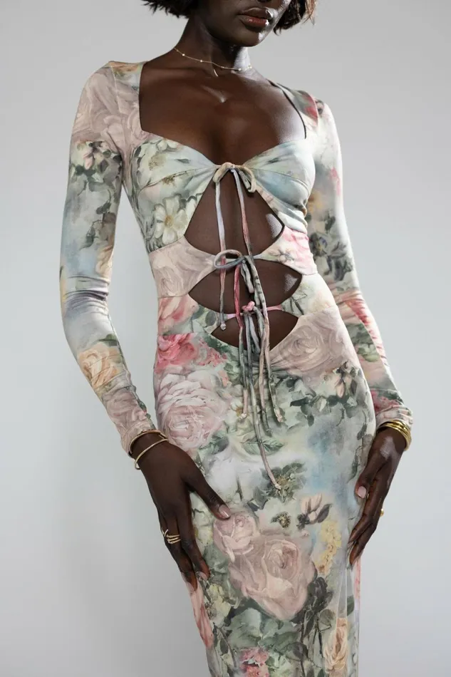 RESA Midi Dress Simone Dress In Damsel 8211 Women