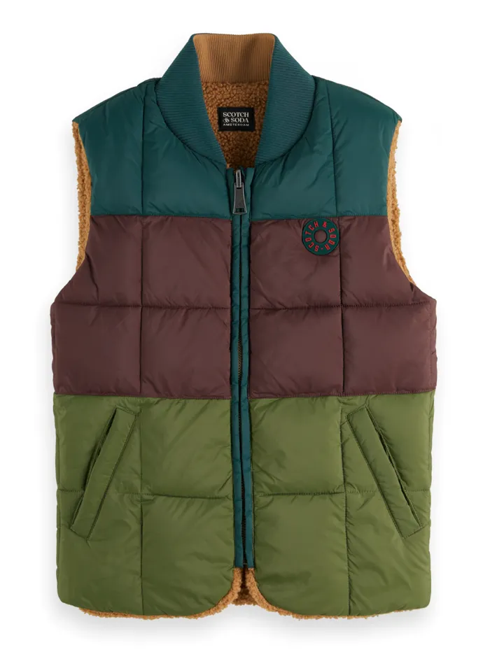 REVERSIBLE PADDED BODY WARMER Colourblocksand Kids Scotch and Soda Jackets and Coats
