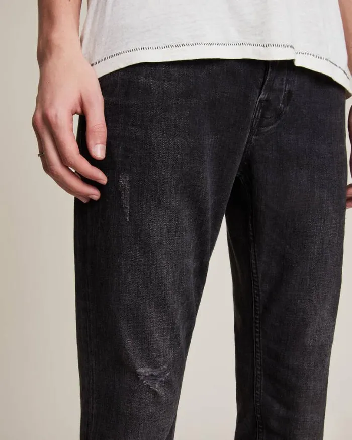 Rex Slim Jeans Washed Black Men AllSaints Jeans