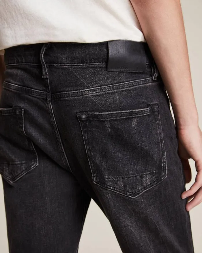 Rex Slim Jeans Washed Black Men AllSaints Jeans