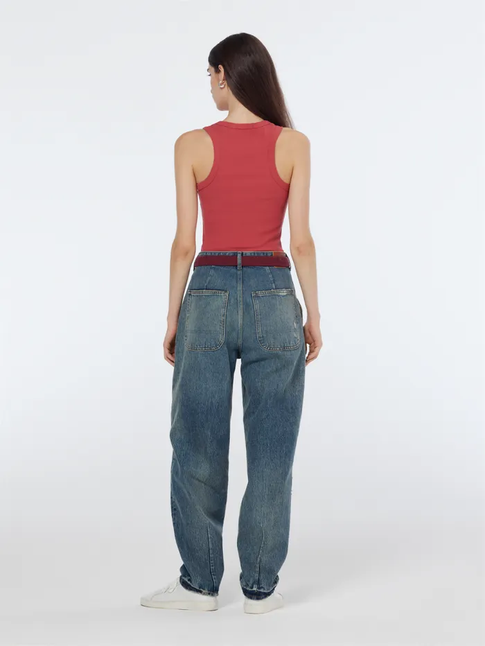 Rib Racer Tank Dusty Red Women Scotch and Soda Tops and TShirts