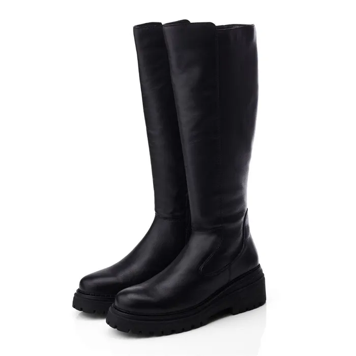 Riding And Flat Boots Women Moda In Pelle Gracelynne Black Leather