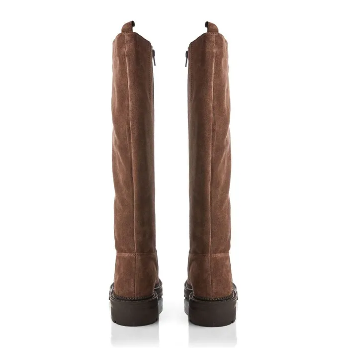 Riding And Flat Boots Women Moda In Pelle Shoon Sh Casalis Taupe Suede Riding And Flat Boots Women Moda In Pelle Shoon Sh Casalis Taupe Suede