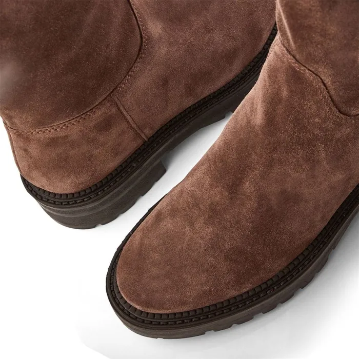 Riding And Flat Boots Women Moda In Pelle Shoon Sh Casalis Taupe Suede Riding And Flat Boots Women Moda In Pelle Shoon Sh Casalis Taupe Suede