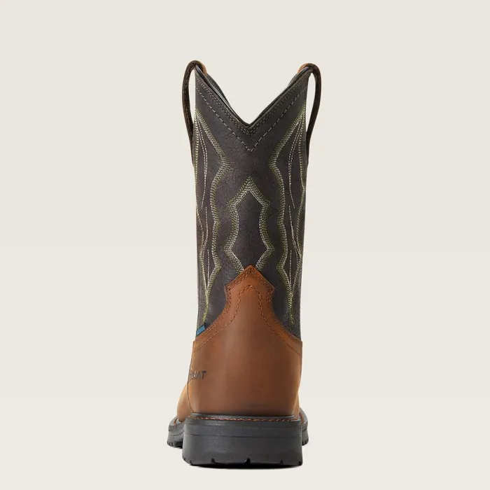 RigTek Wide Square Toe Waterproof Composite Toe Work Boot Distressed Brown Men Ariat Work Boots RigTek Wide Square Toe Waterproof Composite Toe Work Boot Distressed Brown Men Ariat Work Boots