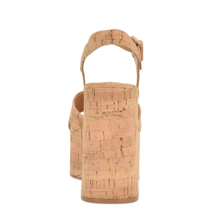 Rilay Platform Sandals Natural Cork Women Nine West Heeled