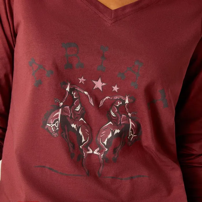 Rodeo TShirt Oxblood Red Women Ariat TShirts and Tops Rodeo TShirt Oxblood Red Women Ariat TShirts and Tops