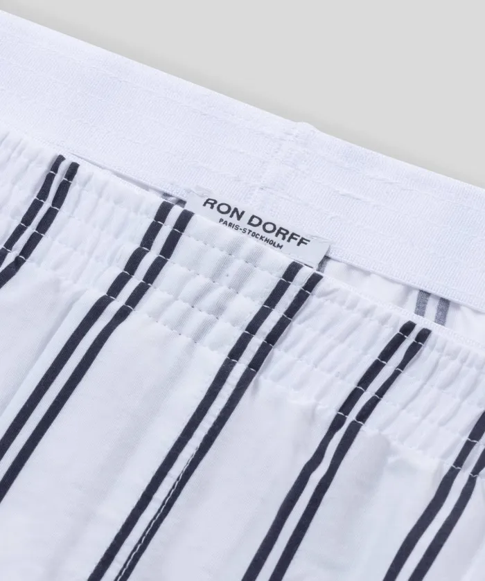 Ron Dorff Boxer Shorts W Double Stripes Optic White Men Boxer Shorts