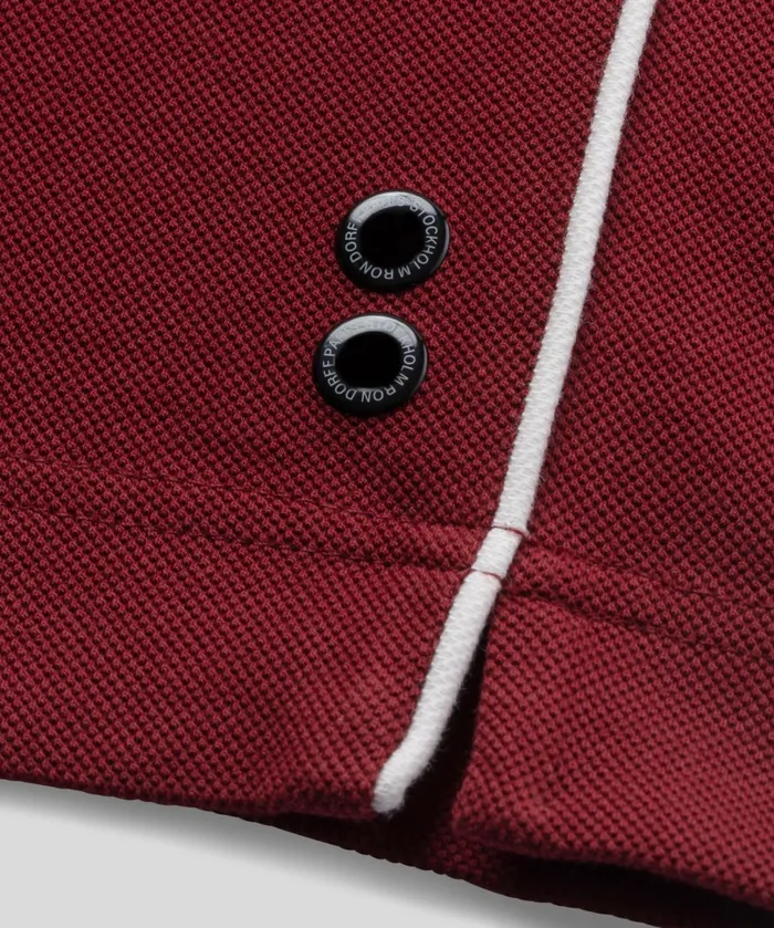Ron Dorff Cotton Piqu Polo W Piping Burnt Red Men Polo Shirts
