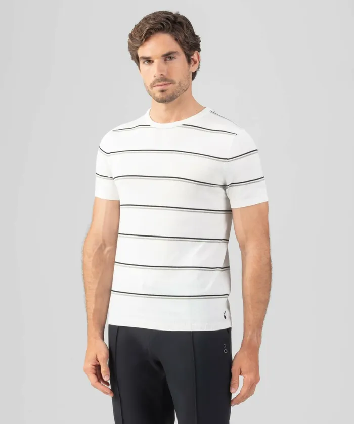 Ron Dorff Knitted Striped TShirt Off White Men TShirts
