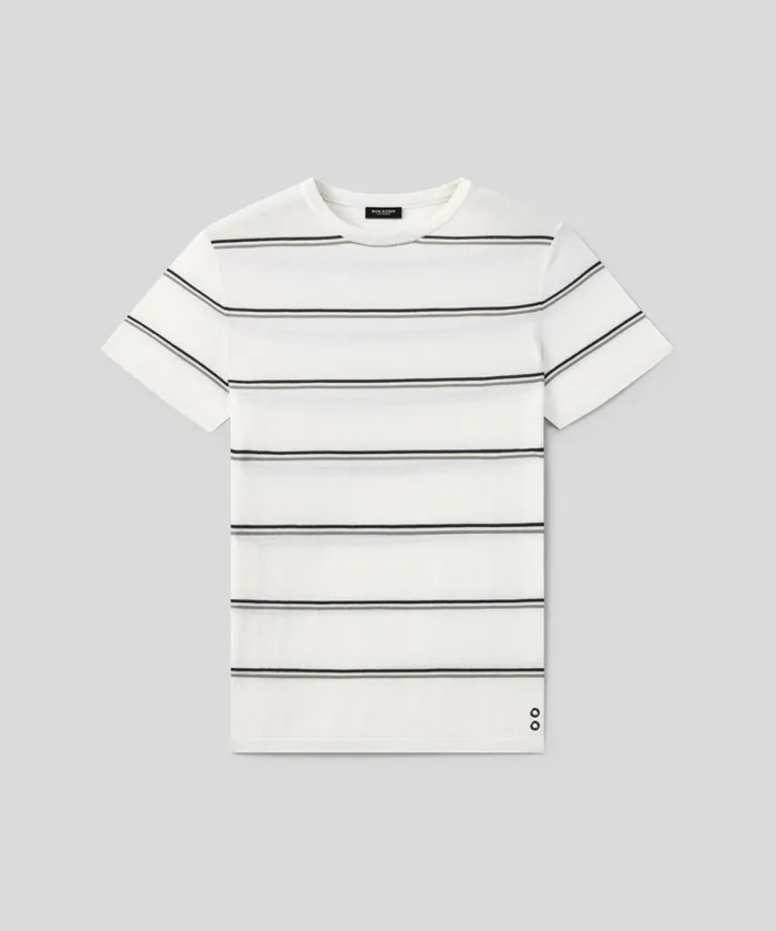 Ron Dorff Knitted Striped TShirt Off White Men TShirts