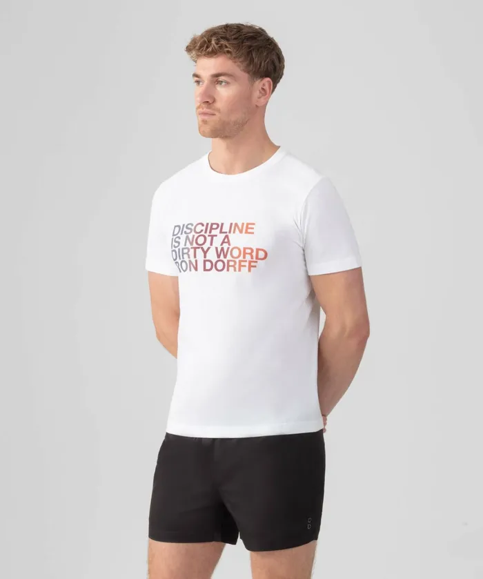 Ron Dorff Organic Cotton TShirt 034DISCIPLINE034 Optic White Men TShirts